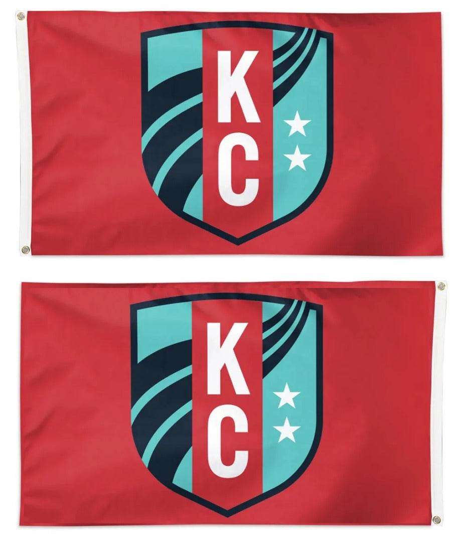Kansas City Current Flag 2 Sided 3x5 heartlandflags