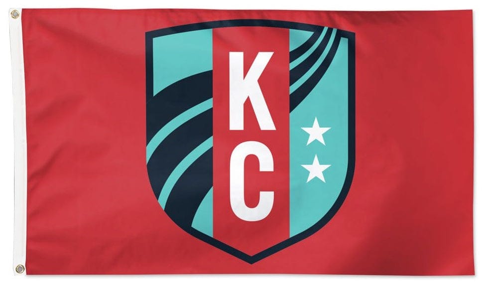 Kansas City Current Flag 2 Sided 3x5 heartlandflags