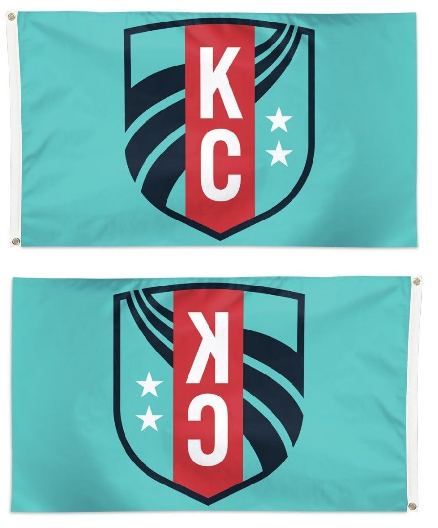 Kansas City Current Flag 3x5 Teal heartlandflags