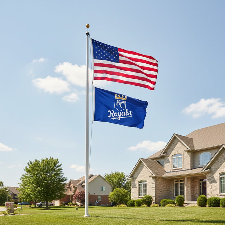 Kansas City Royals 3x5 Flag 2 sided heartlandflags