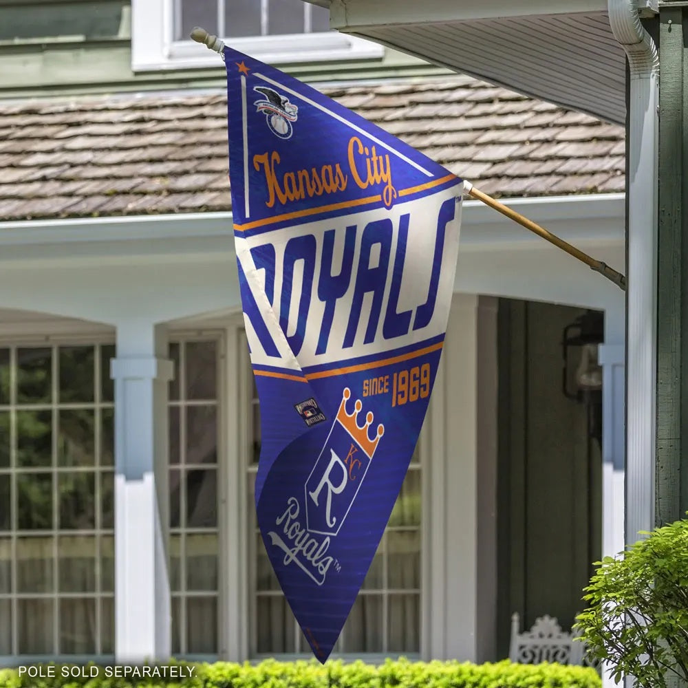 Kansas City Royals Banner Throwback Logo heartlandflags