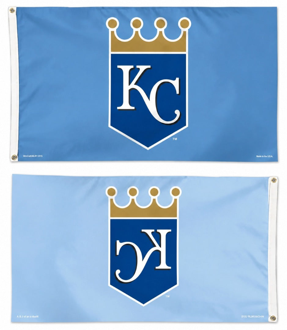 Kansas City Royals Crown Logo 3x5 Flag Light Blue heartlandflags