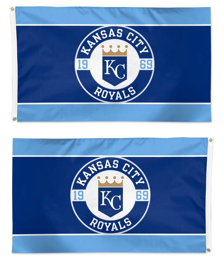 Kansas City Royals Embroidered Flag 2 Sided 3x5 heartlandflags