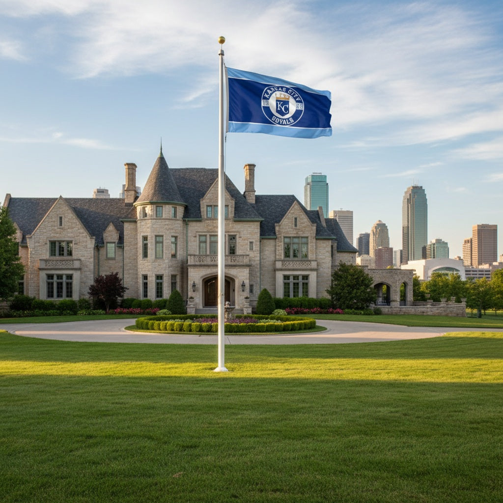 Kansas City Royals Embroidered Flag 2 Sided 3x5 heartlandflags