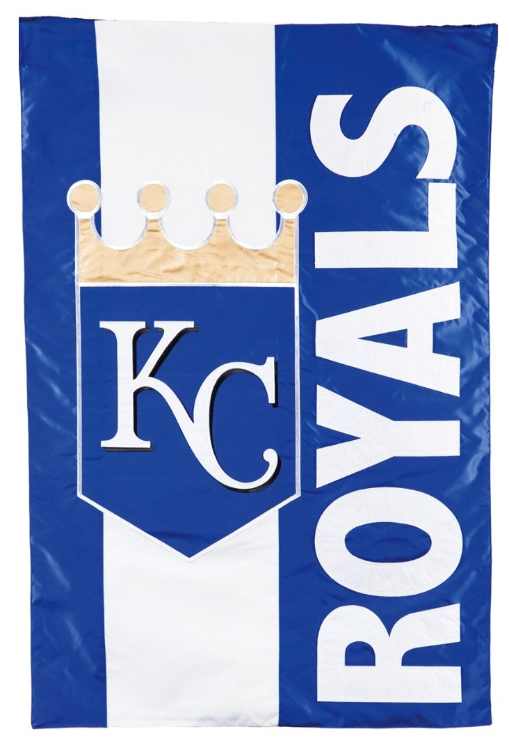 Kansas City Royals Flag 2 Sided Embellished Applique heartlandflags