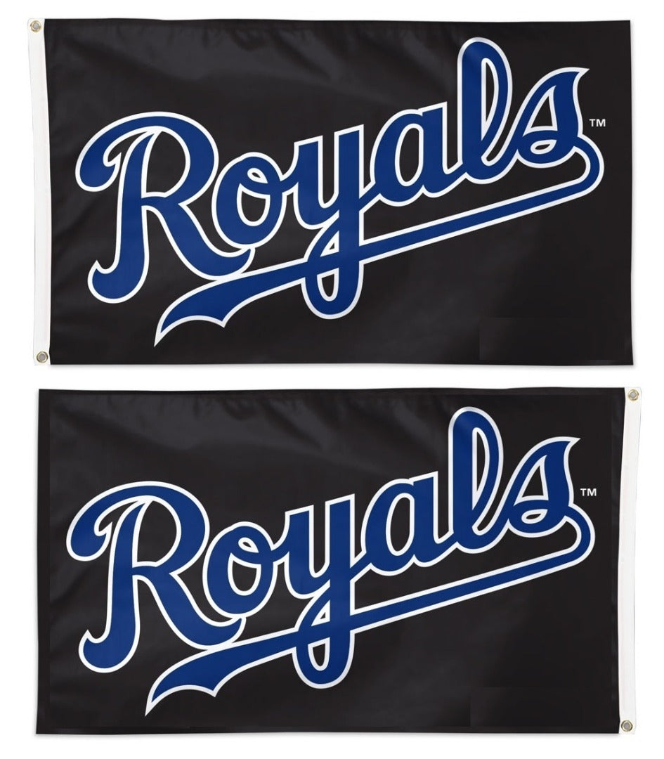 Kansas City Royals Flag 3x5 Black 2 Sided heartlandflags