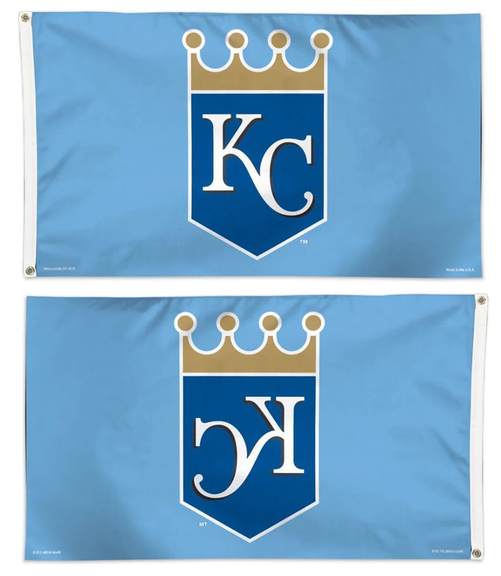 Kansas City Royals Flag 3x5 Crown Logo Light Blue heartlandflags