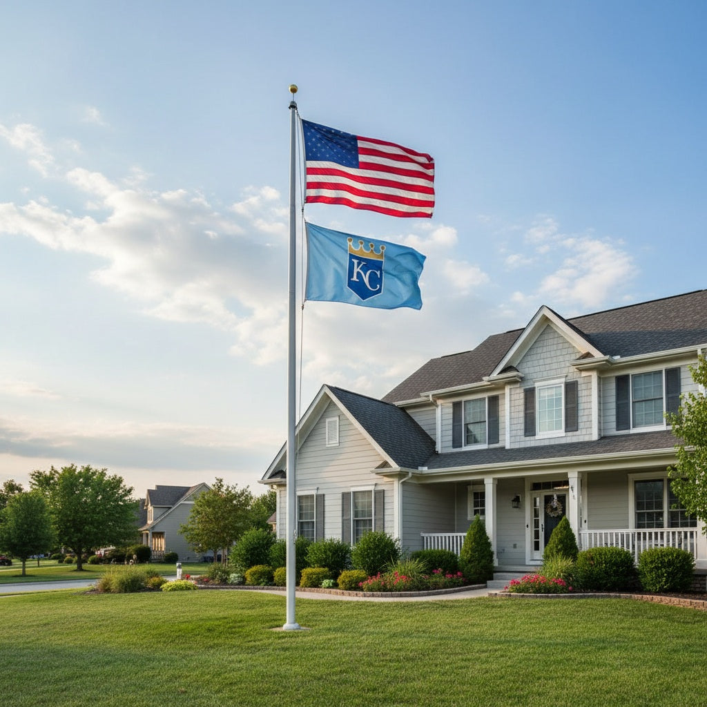 Kansas City Royals Flag 3x5 Crown Logo Light Blue heartlandflags