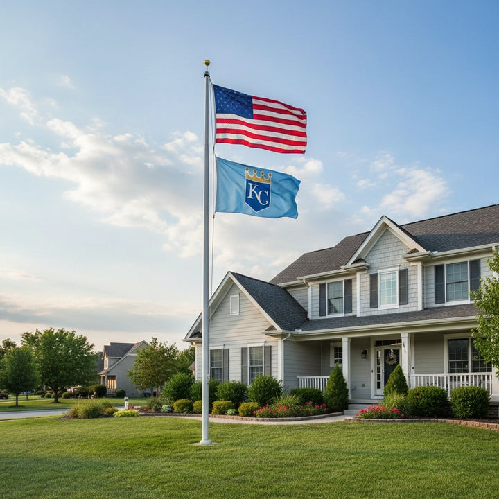 Kansas City Royals Flag 3x5 Crown Logo Light Blue heartlandflags