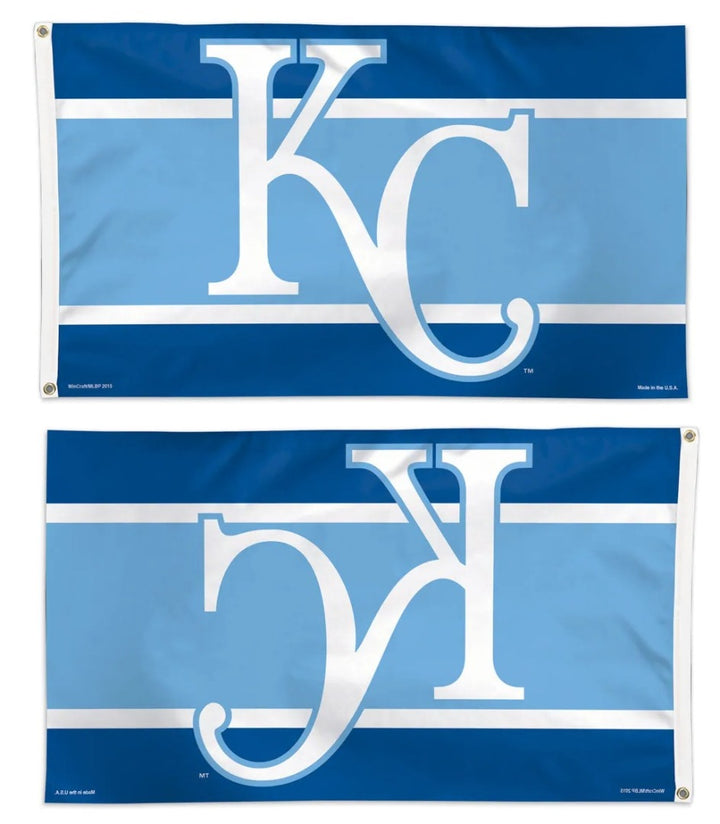 Kansas City Royals Flag 3x5 Horizontal Stripes heartlandflags