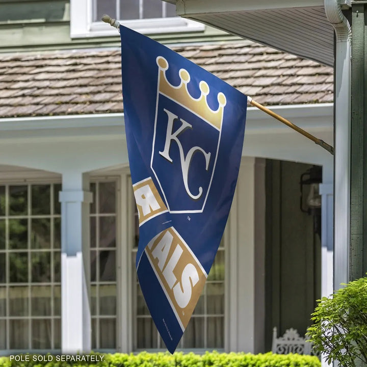 Kansas City Royals House Flag Crown Logo Navy Blue heartlandflags