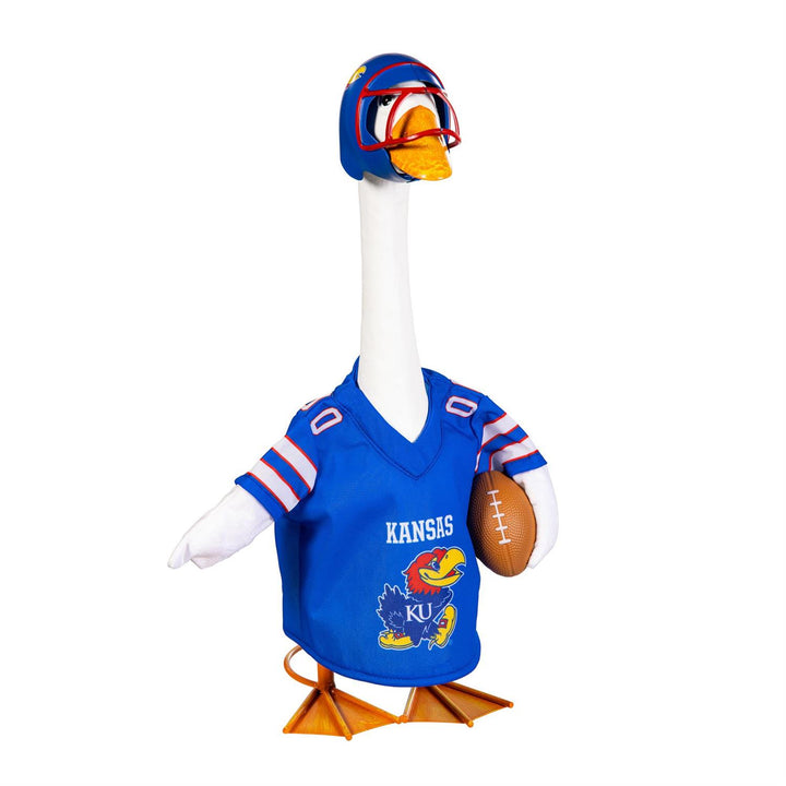 Kansas Jayhawks Football Porch Goose Outfit for 21-Inch Goose