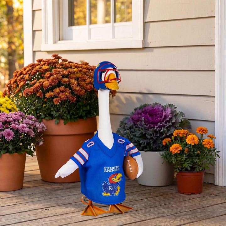 Kansas Jayhawks Football Porch Goose Outfit for 21-Inch Goose