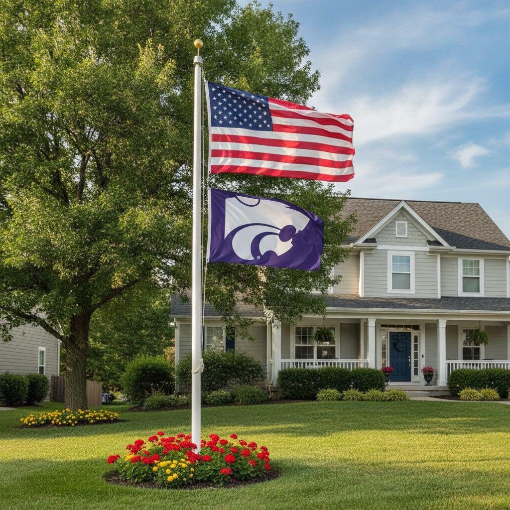 Kansas State Wildcats 2 Sided Purple 3x5 Flag heartlandflags