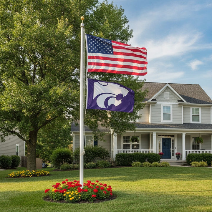 Kansas State Wildcats 2 Sided Purple 3x5 Flag heartlandflags