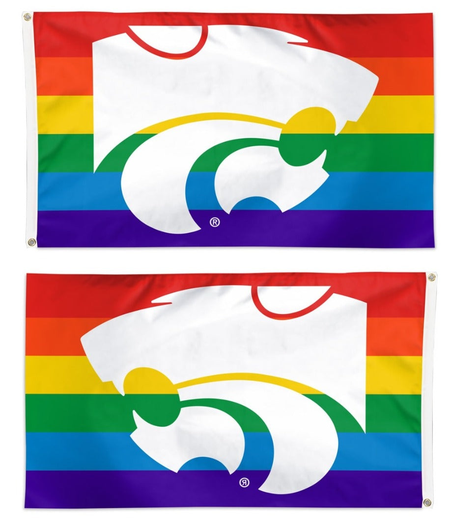 Kansas State Wildcats Flag 3x5 Pride Rainbow heartlandflags