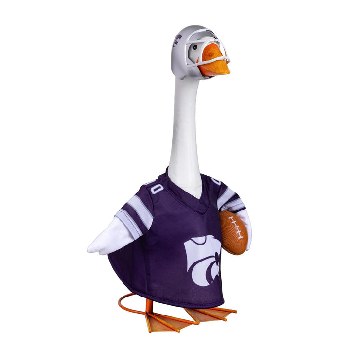 Back of Kansas State porch goose outfit showing K-STATE lettering and white 00 numerals
