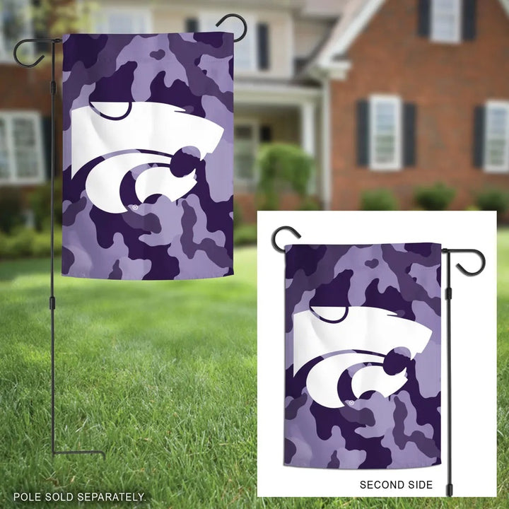 Kansas State Wildcats Purple Camo 2 Sided Garden Flag heartlandflags