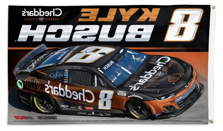 Kyle Busch Cheddar's Race Car 2025 Flag 3x5 heartlandflags