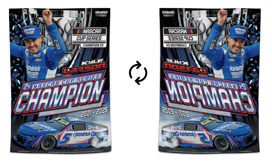 Kyle Larson 2X NASCAR Champion Banner heartlandflags