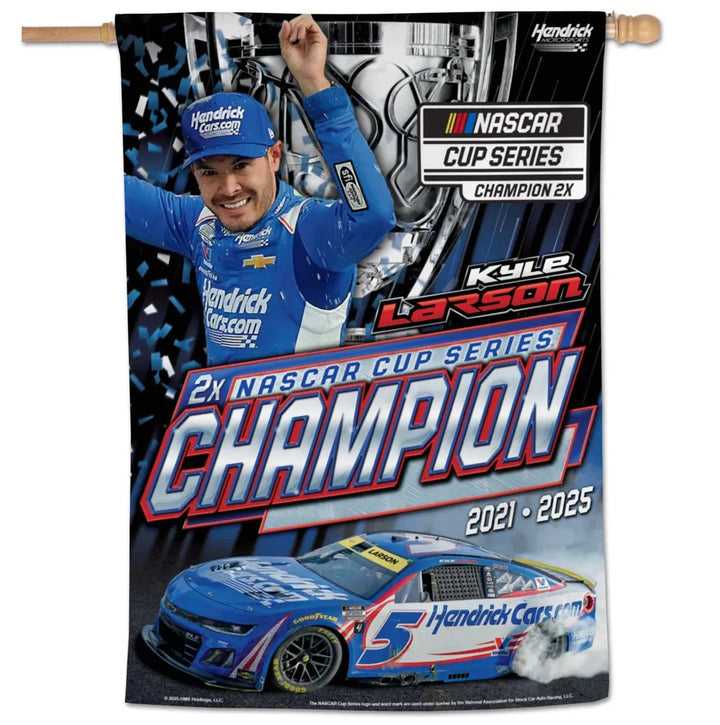 Kyle Larson 2X NASCAR Champion Banner heartlandflags