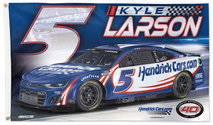 Kyle Larson Flag 3x5 Hendrick Cars 2024 heartlandflags