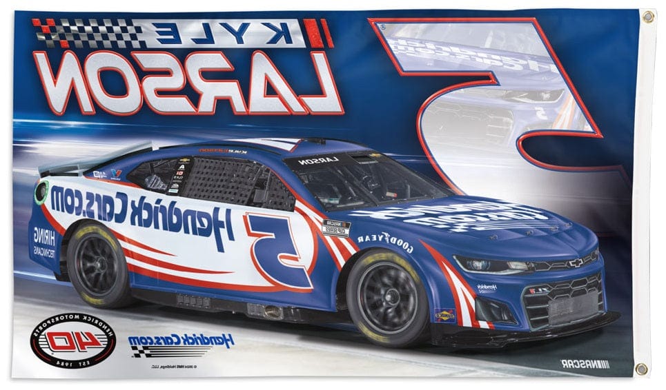 Kyle Larson Flag 3x5 Hendrick Cars 2024 heartlandflags