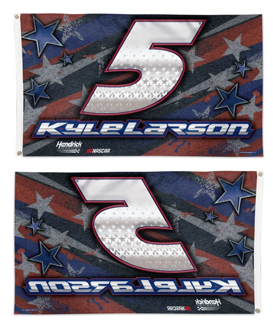 Kyle Larson Patriotic Flag 3x5 RWB heartlandflags