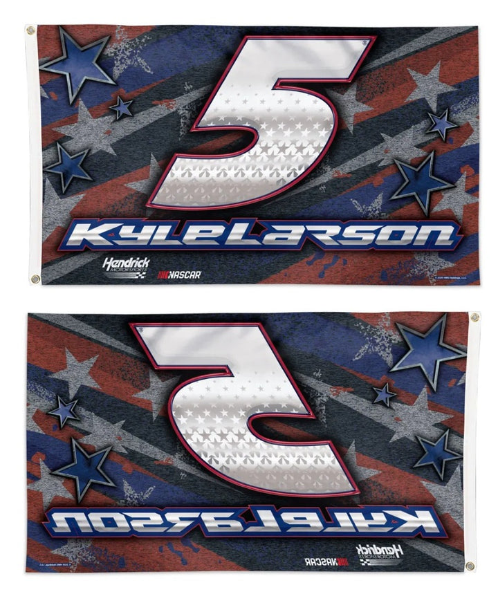 Kyle Larson Patriotic Flag 3x5 RWB heartlandflags