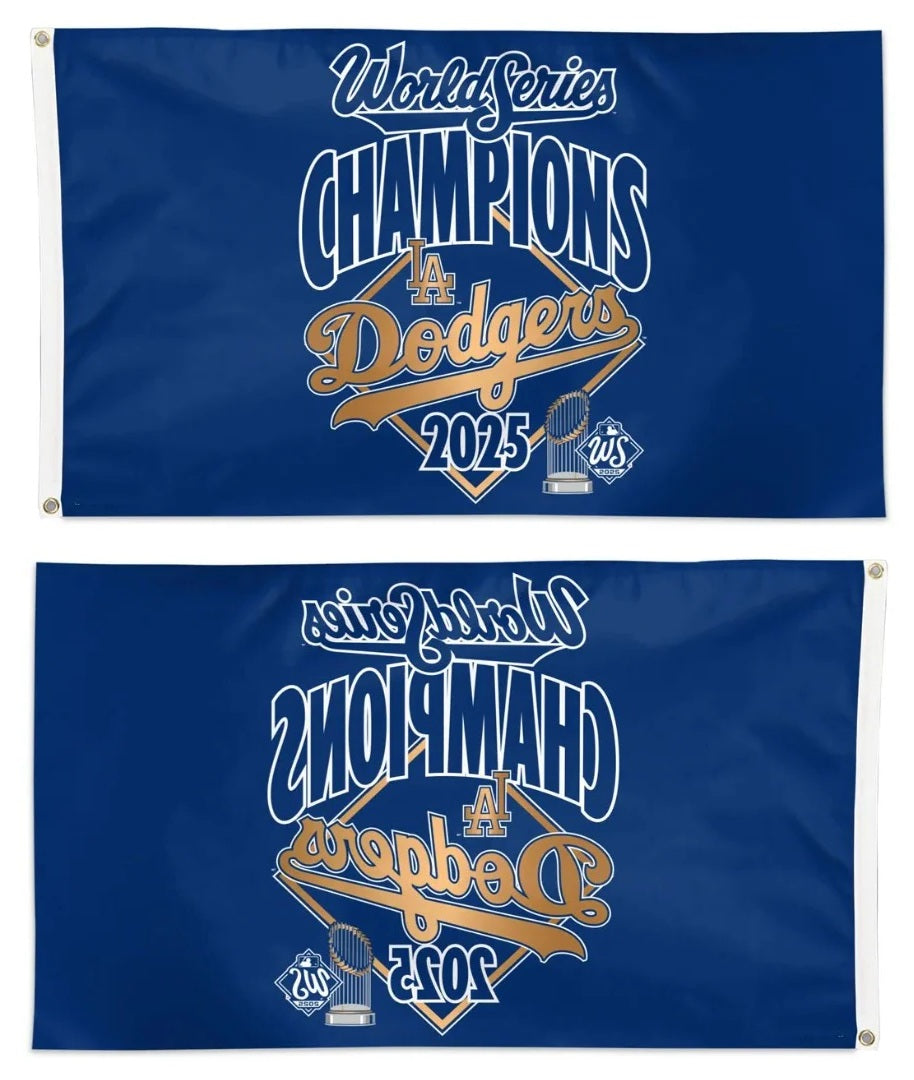 LA Dodgers 2025 World Series Champions 3x5 Flag heartlandflags