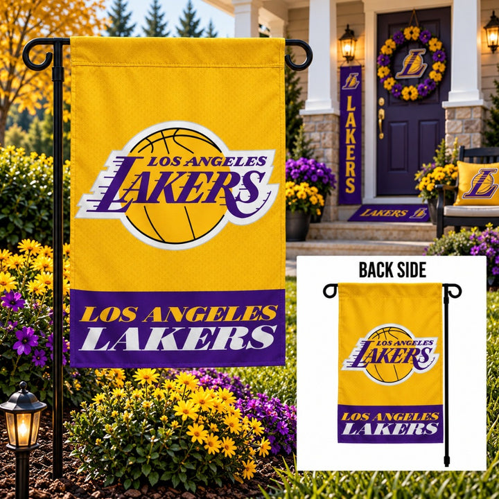 LA Lakers 2 Sided Embroidered Garden Flag heartlandflags