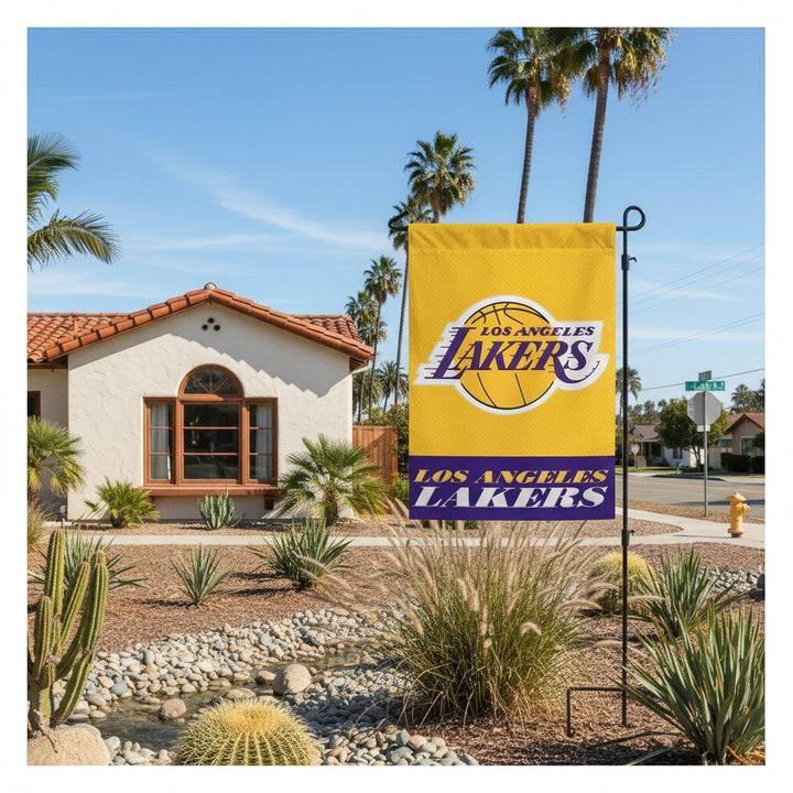 LA Lakers 2 Sided Embroidered Garden Flag heartlandflags