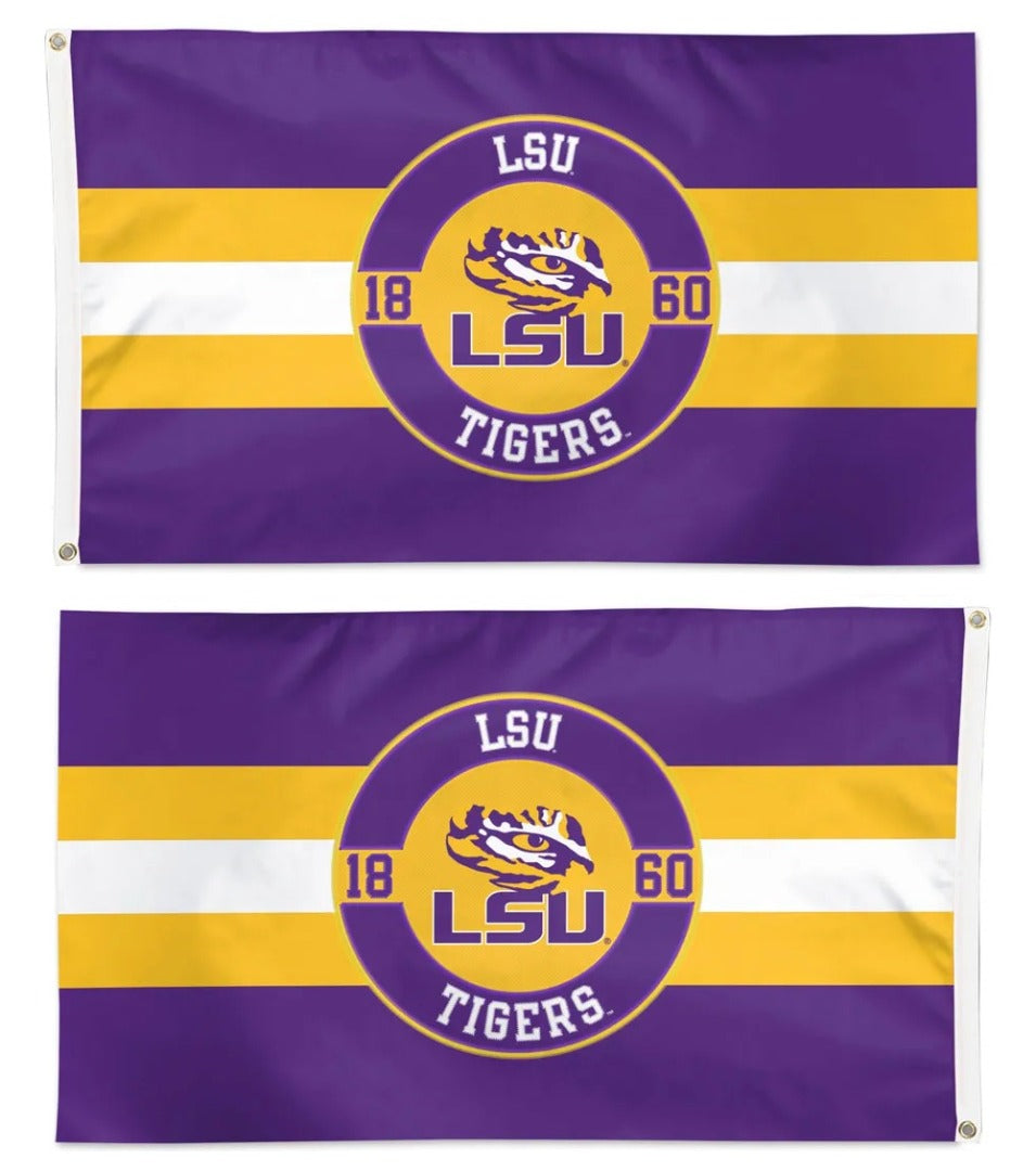 LSU Tigers 2 Sided 3x5 Embroidered Flag heartlandflags