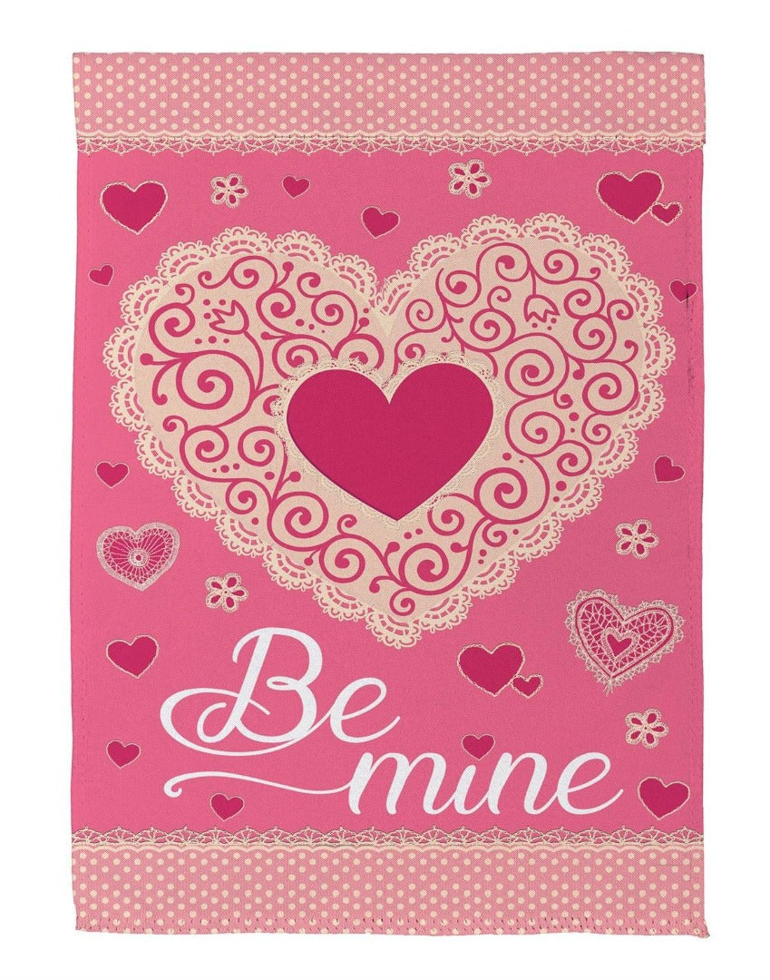 Laced Heart Be Mine 2 Sided Banner heartlandflags