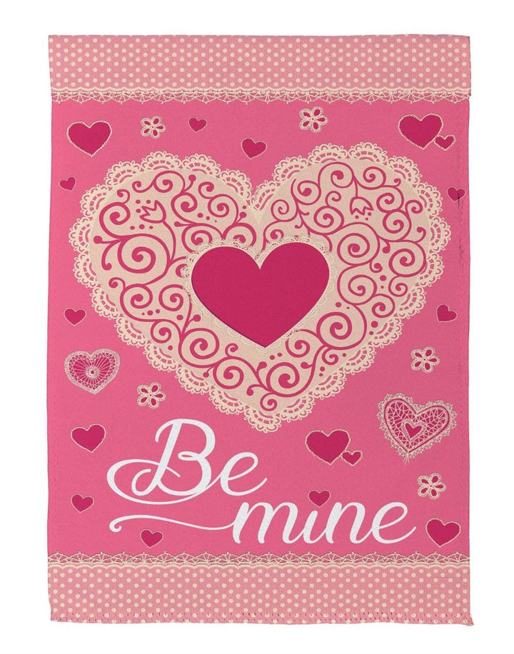 Laced Heart Be Mine 2 Sided Banner heartlandflags