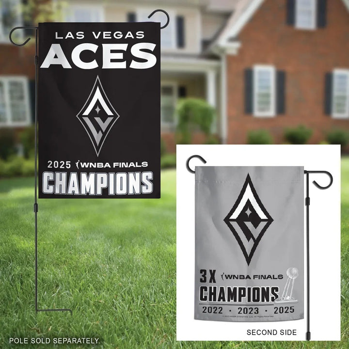 Las Vegas Aces 3X WNBA Champions 2 Sided Garden Flag heartlandflags