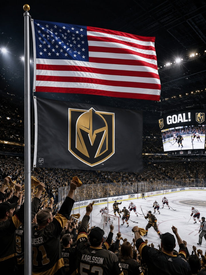 Las Vegas Golden Knights Flag 3x5 Logo heartlandflags
