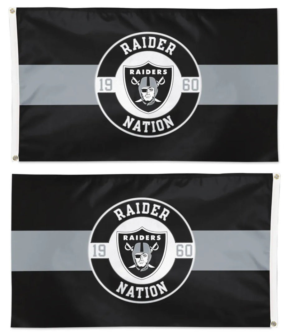 Las Vegas Raiders Applique Flag 2 Sided heartlandflags