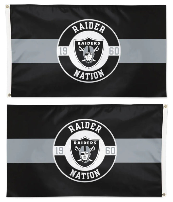 Las Vegas Raiders Applique Flag 2 Sided heartlandflags