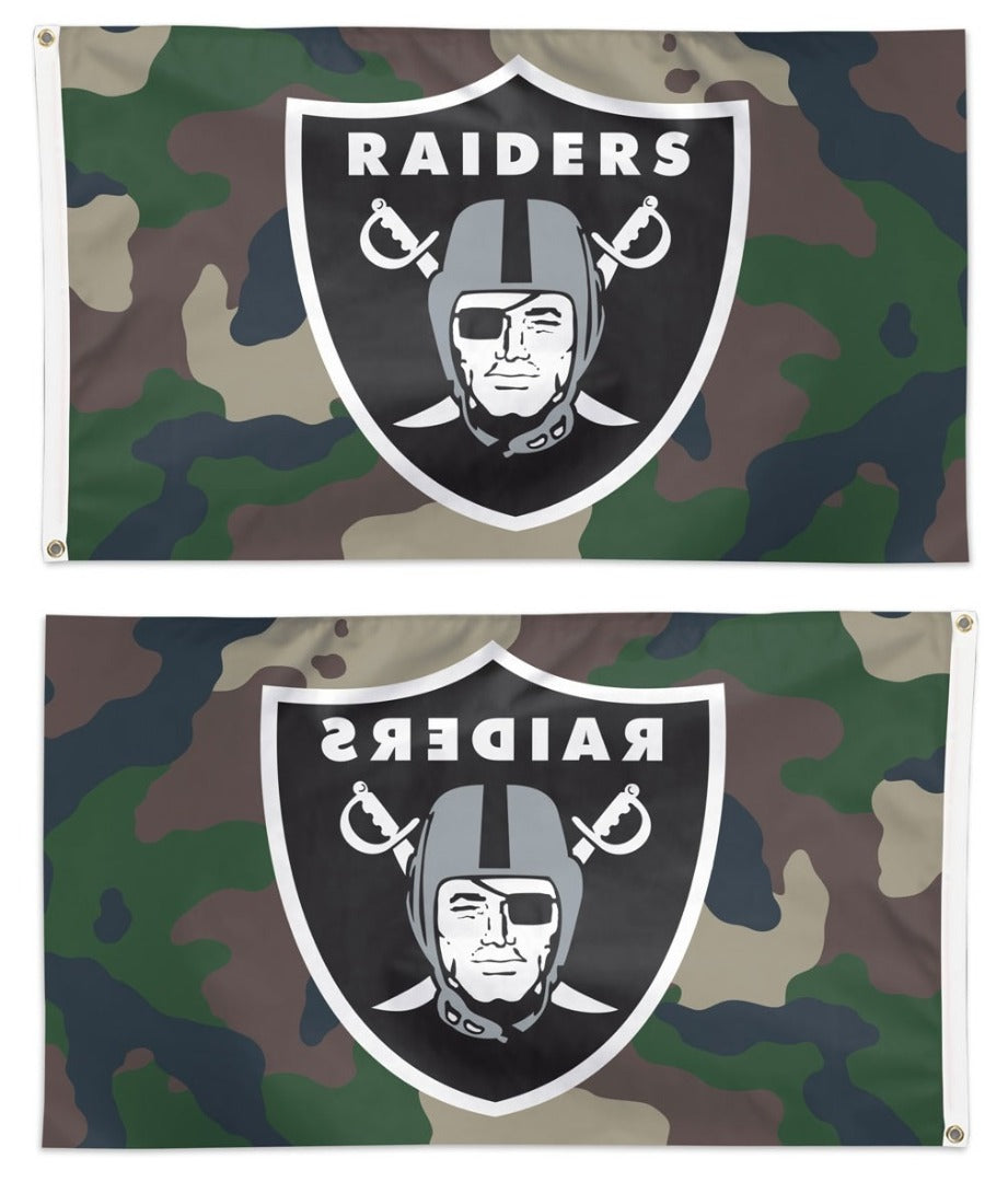 Las Vegas Raiders Flag 3x5 Military Camo heartlandflags