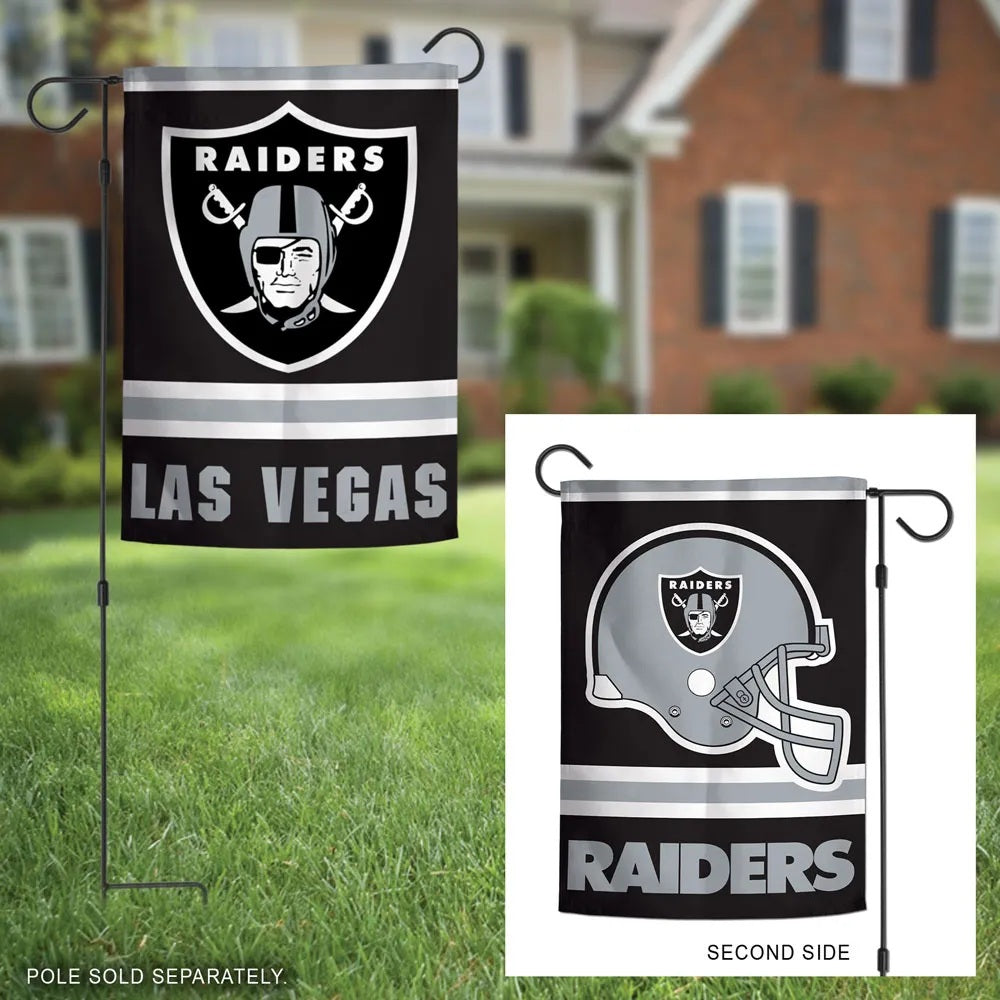 Las Vegas Raiders Garden Flag 2 Sided Logo heartlandflags