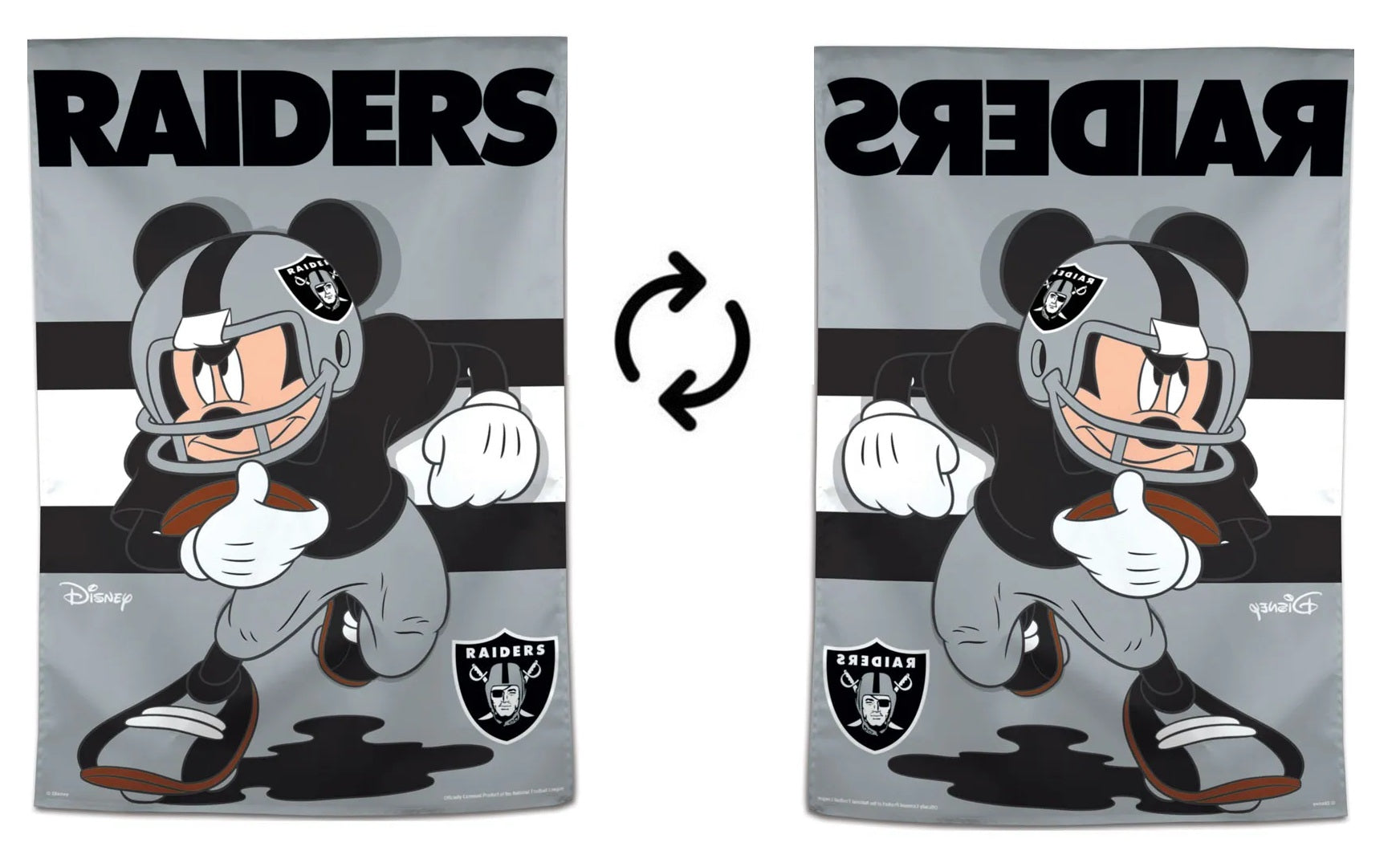 Las Vegas Raiders Mickey Mouse Football NFL Banner