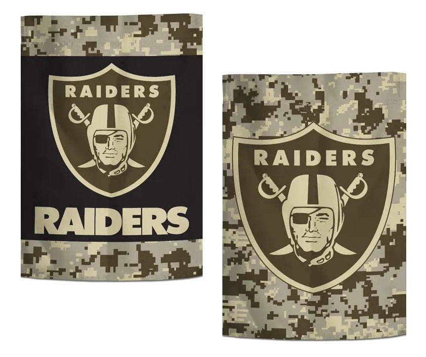 Las Vegas Raiders Military Tribute 2 Sided Garden Flag heartlandflags