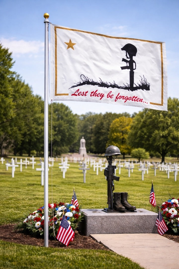 Lest They Be Forgotten Flag 3x5 Flag For The Fallen heartlandflags