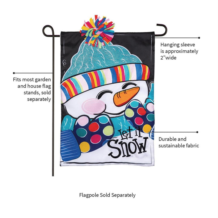 Let It Snow-Man 2 Sided Garden Flag heartlandflags