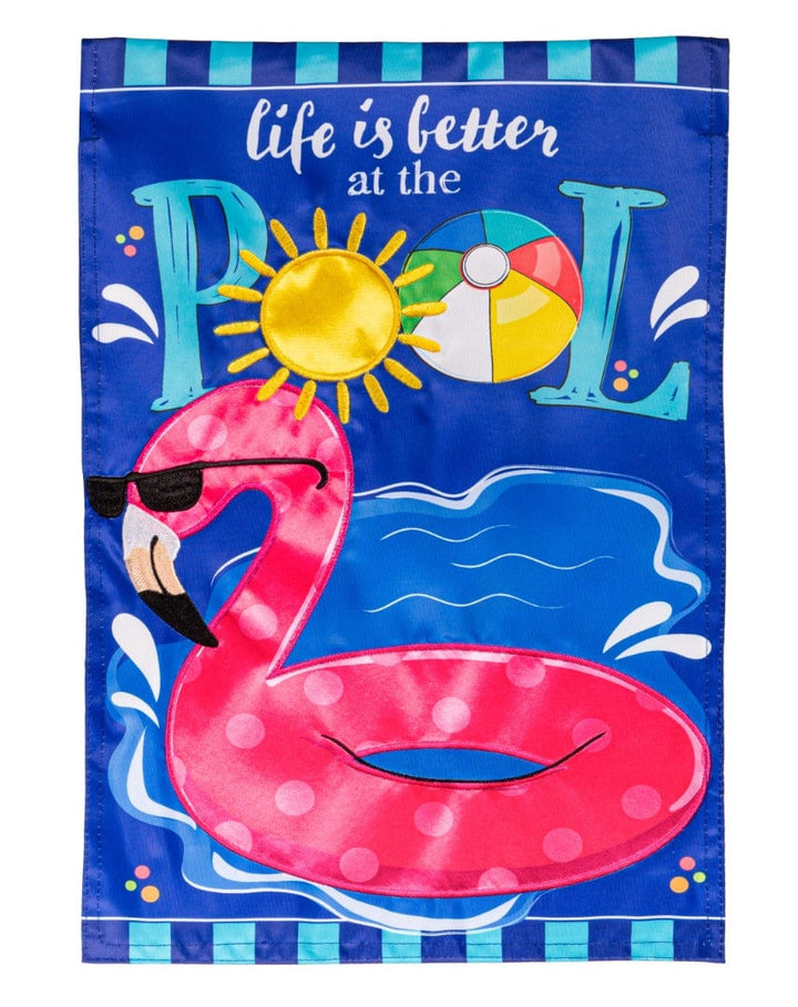 Life Is Better At The Pool Garden Flag 2 Sided heartlandflags