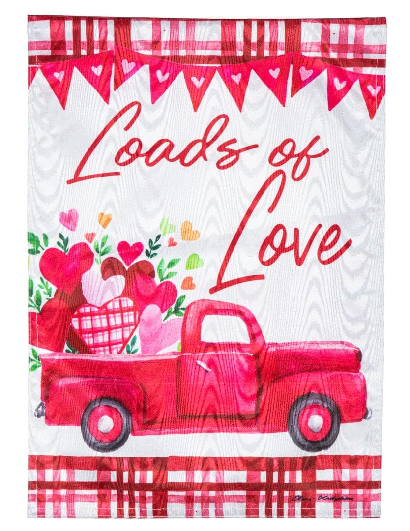 Loads of Love Valentine Garden Flag 2 Sided heartlandflags