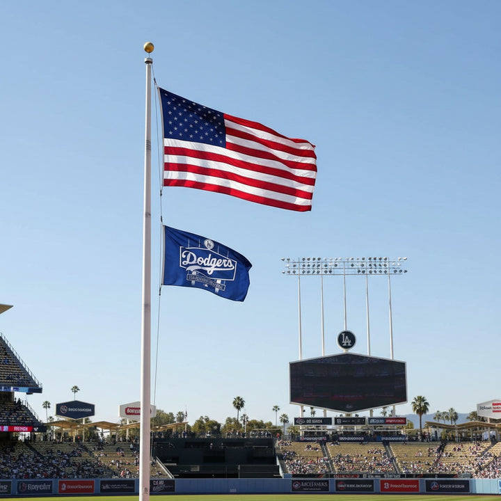 Los Angeles Baseball 2 Sided 3x5 Flag heartlandflags