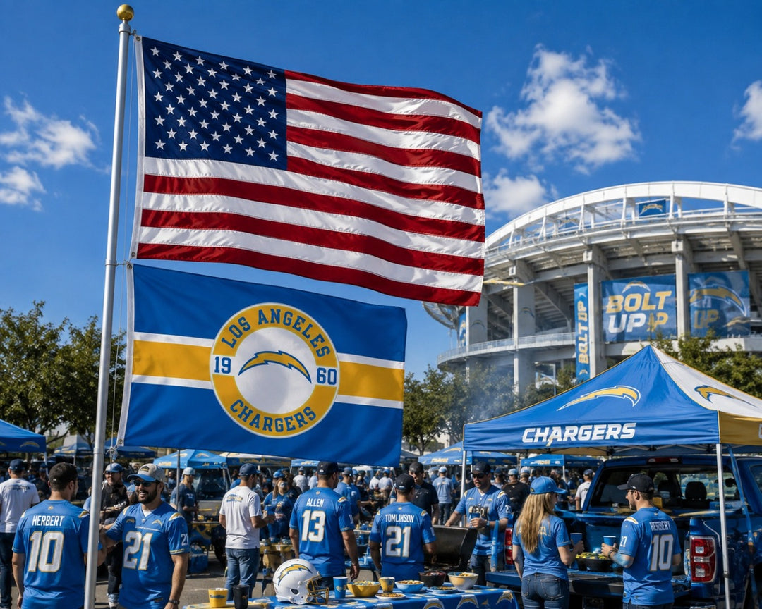 Los Angeles Chargers 2 Sided Embroidered 3x5 Flag