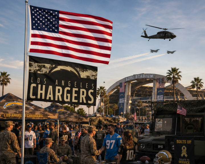 Los Angeles Chargers Flag 3x5 Military Digi Camo heartlandflags